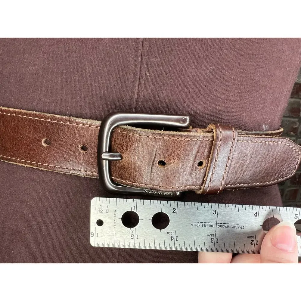Columbia leather belt brown size 36